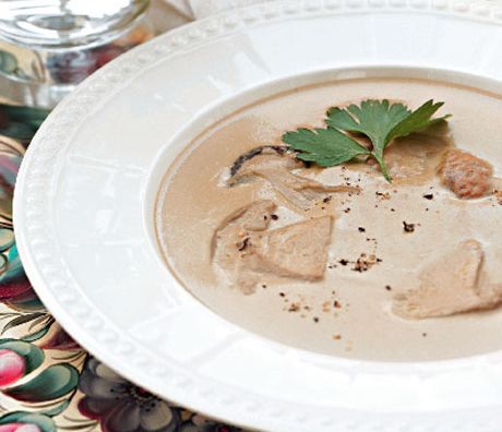 Суп-пюре из свежих белых грибов или шампиньонов